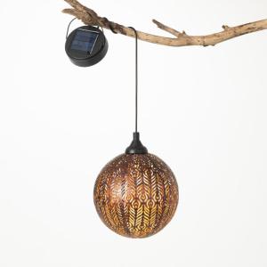 imageSullivans Hanging Solar Light Outdoor Copper Metal Sphere Shape Includes 1 Recharge AA Batteries Patio Decor for Garden Yard Backyard Porch Pathway Tree Lighting CoolWarm LightSphere