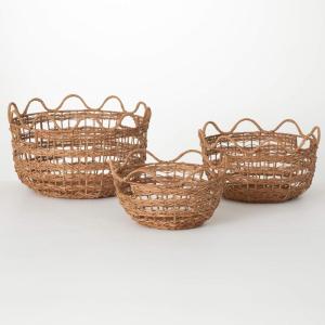 imageSullivans Woven Baskets Set of 3 Organization and Storage Large Nested Rattan Basket Woven Baskets for Storage and Decoration Perfect for Living Room Office Organization Home Storage ampamp Dcor
