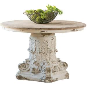 imageVintage Distressed Cottage Fir Wood ampamp Resin Table