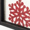 imageSullivans Red and Green Framed Snowflake Festive Merry Christmas and Home for the Holidays Canvas Wall Art 20quot x 20quot Modern Artwork Decoration Perfect for Office Wall Art Decor for the Holidays