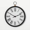 imageSullivans Black Washed Metal WoodFrame Clock Rustic Farmhouse Decor Decorative Battery Operated Wall Clock for Living Room Kitchen Office Decor