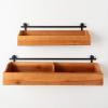 imageSullivans Shelf Set of 2 Elongated Box Wooden Hanging Shelf Mixed Black Metal ampamp Wood Wall Dcor Shelves to Hang for Decorations in Office Home Living Room Kitchen