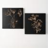 imageSullivans Wall Dcor Wall Art Floral Print Set of 2 158quot Carved Wood Wall Art Painted Black Wood with Natural Carved Flower Design Rustic Farmhouse Decorations Hanging Art for Bedroom Office Home