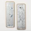 imageSullivans Wall Decor Wall Art Bird ampamp Flower Set of 2 39quot Bird Pattern Mirrored Gold Framed Hanging Wall Art Metal Mirror Decorations Hanging Art for Bedroom Office Home Dcor