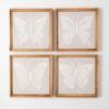 imageSullivans Wall Decor Wall Art Butterfly Set of 4 16quot Butterflies Embossed Metal with Painted Detail Wood Shadow Box Frame Rustic Farmhouse Decorations Hanging Art for Bedroom Office Home Dcor