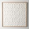 imageSullivans Wall Decor Wall Art Embossed Geometric Pattern 315quot Patterned Embossed White Canvas Natural Wood Frame Rustic Farmhouse Decorations Hanging Art for Bedroom Office Home Dcor