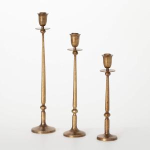 imageSullivans Candle Holder Candle Sticks Holder Decor Antique Brass Taper Candle Holder Set of 3 19quot Brass Vintage Tiered Candle Holders for Table Centerpieces Wedding Dcor Dinner Party Decorations