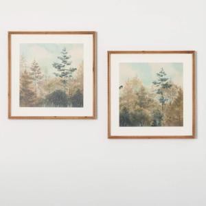 imageSullivans Wall Dcor Framed Wall Art Set of 2 Forest Nature Dcor with Wooden Frame Wooded Outdoor Landscape Rustic Outdoorsy Decorations Hanging Art for Bedroom Office Home Bathroom
