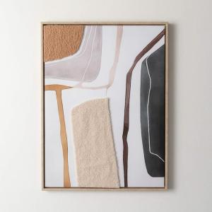 imageSullivans Wall Decor Wall Art Fiber Textural Print 235quot Abstract Wall Art Shades of Brown Beige Rust ampamp Green Minimalist Boho Contemporary Modern Art Hanging Art for Bedroom Office Home Dcor