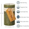imageAqua Timber Collection Pillar Candle 325x6Green