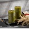 imageAqua Timber Collection Pillar Candle 325x6Green