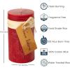 imageAqua Timber Collection Pillar Candle 325x6Red