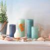 imageAqua Timber Collection Pillar Candle 325x6Sea Green