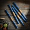 imageSullivans Vance Kitira Timber Taper Set of 12 Candles CleanBurning EnvironmentalFriendly Scentless RealWax Candles Home Dcor Hosting DcorDark Blue
