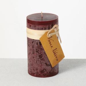 imageAqua Timber Collection Pillar Candle 325x6Dark Red