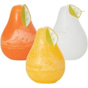 imageSullivans Vance Kitira Pear Candle Set of 3 Unscented 45 Inch CleanBurning Dripless RealWax Candles for Home and Hosting Dcor