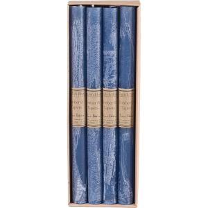 imageSullivans Vance Kitira Timber Taper Set of 12 Candles CleanBurning EnvironmentalFriendly Scentless RealWax Candles Home Dcor Hosting DcorDark Blue