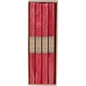 imageSullivans Vance Kitira Timber Taper Set of 12 Candles CleanBurning EnvironmentalFriendly Scentless RealWax Candles Home Dcor Hosting DcorRed