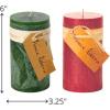 imageSullivans Vance Kitira Pillar Candles Set of 2 6Inch Dark Green Candle Sets CleanBurning EnvironmentalFriendly Unscented HandPoured Wax Candles Home Dcor CT246MOSSKITChristmas
