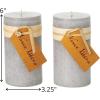 imageSullivans Vance Kitira Pillar Candles Set of 2 6Inch Dark Green Candle Sets CleanBurning EnvironmentalFriendly Unscented HandPoured Wax Candles Home Dcor CT246MOSSKITSilver