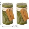 imageSullivans Vance Kitira Pillar Candles Set of 2 6Inch Dark Green Candle Sets CleanBurning EnvironmentalFriendly Unscented HandPoured Wax Candles Home Dcor CT246MOSSKITDark Green