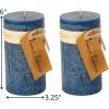 imageSullivans Vance Kitira Pillar Candles Set of 2 6Inch Dark Green Candle Sets CleanBurning EnvironmentalFriendly Unscented HandPoured Wax Candles Home Dcor CT246MOSSKITDark Blue