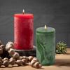 imageSullivans Vance Kitira Pillar Candles Set of 2 6Inch Dark Green Candle Sets CleanBurning EnvironmentalFriendly Unscented HandPoured Wax Candles Home Dcor CT246MOSSKITChristmas