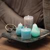 imageSullivans Vance Kitira Pillar Candles Set of 2 6Inch Dark Green Candle Sets CleanBurning EnvironmentalFriendly Unscented HandPoured Wax Candles Home Dcor CT246MOSSKITSilver