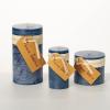 imageSullivans Vance Kitira Set of 3 Pillar Candles CleanBurning EnvironmentalFriendly Scentless RealWax Candles Home Dcor Hosting DcorBlue
