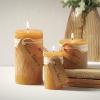 imageSullivans Vance Kitira Set of 3 Pillar Candles CleanBurning EnvironmentalFriendly Scentless RealWax Candles Home Dcor Hosting DcorBrown