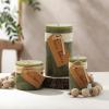 imageSullivans Vance Kitira Set of 3 Pillar Candles CleanBurning EnvironmentalFriendly Scentless RealWax Candles Home Dcor Hosting DcorDark Green