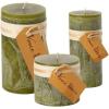 imageSullivans Vance Kitira Set of 3 Pillar Candles CleanBurning EnvironmentalFriendly Scentless RealWax Candles Home Dcor Hosting DcorDark Green