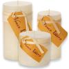 imageSullivans Vance Kitira Set of 3 Pillar Candles CleanBurning EnvironmentalFriendly Scentless RealWax Candles Home Dcor Hosting DcorMelon White