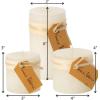 imageSullivans Vance Kitira Set of 3 Pillar Candles CleanBurning EnvironmentalFriendly Scentless RealWax Candles Home Dcor Hosting DcorWhite
