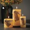 imageSullivans Vance Kitira Set of 3 Pillar Candles CleanBurning EnvironmentalFriendly Scentless RealWax Candles Home Dcor Hosting DcorYellow