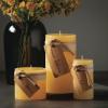 imageSullivans Vance Kitira Set of 3 Pillar Candles CleanBurning EnvironmentalFriendly Scentless RealWax Candles Home Dcor Hosting DcorYellow