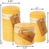 imageSullivans Vance Kitira Set of 3 Pillar Candles CleanBurning EnvironmentalFriendly Scentless RealWax Candles Home Dcor Hosting DcorYellow