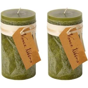 imageSullivans Vance Kitira Pillar Candles Set of 2 6Inch Dark Green Candle Sets CleanBurning EnvironmentalFriendly Unscented HandPoured Wax Candles Home Dcor CT246MOSSKITDark Green