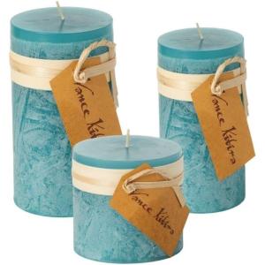 imageSullivans Vance Kitira Set of 3 Pillar Candles CleanBurning EnvironmentalFriendly Scentless RealWax Candles Home Dcor Hosting DcorMulticolored