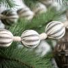 imageSullivans Christmas Tree Garland 6 ft Black Fabric Ticking Ball Garland Fabric Black ampamp White Farmhouse Christmas Indoor Decorations Perfect for Fireplace Mantle Living Room DcorBlack72