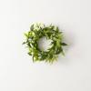 imageSullivans Candle Ring Ruscus ampamp Twig Mini Wreath Small 45quot Green Faux Greenery Leaf Wreath for Indoor Candle Holder Pillar Candle Dcor for Home Office Shelf Fireplace Mantel ampamp Table Decorations