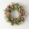 imageSullivans Spring Wreaths for Front Door Mixed Spring Flower Wreath 22quot Artificial Pink Lavender Green Mixed Round Spring Wreath Indoor Outdoor Decorations for Fireplace Cabinet Mantle Home Dcor