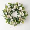 imageSullivans Spring Wreaths for Front Door Silver Dollar Flower Wreath 27quot Green ampamp White Mixed Floral Round Spring Wreath Indoor Outdoor Decorations for Fireplace Cabinet Mantle Home Dcor