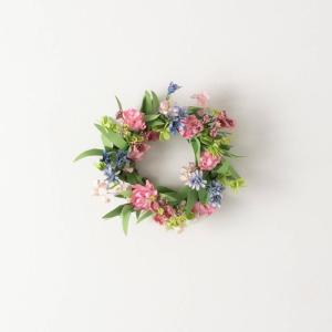 imageSullivans Candle Ring Artificial Spring Florals Mini Wreath Small 45quot Multi Color Flower Wreath for Indoor for Candle Holder Pillar Candle Dcor for Home Office Shelf Mantel Table Decorations