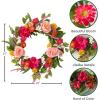imageSullivans 21 Inch Dahlia Mix Wreath Spring and Summer Artificial Wreath Everyday Wreath Front Door Wreaths Indoor ampamp Outdoor Wreaths Door Entryway Porch DcorPink Floral