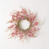 imageSullivans Candle Ring Artificial Flower Blossom Mini Wreath Small 65quot Pink Green Wreath for Indoor for Candle Holder Pillar Candle Dcor for Home Office Shelf Fireplace Mantel Table Decorations
