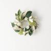 imageSullivans Candle Ring Artificial Silver Dollar Mini Wreath Small 45quot Green ampamp White Leaf Wreath Indoor Candle Holder Pillar Candle Dcor for Home Office Shelf Fireplace Mantel Table Decorations