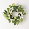 imageSullivans Candle Ring Artificial Silver Dollar Mini Wreath Small 65quot Green ampamp White Leaf Wreath Indoor Candle Holder Pillar Candle Dcor for Home Office Shelf Fireplace Mantel Table Decorations