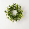 imageSullivans Candle Ring Ruscus ampamp Twig Mini Wreath Small 65quot Green Faux Greenery Leaf Wreath for Indoor Candle Holder Pillar Candle Dcor for Home Office Shelf Fireplace Mantel ampamp Table Decorations