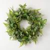 imageSullivans Spring Wreaths for Front Door Mixed Foliage Wreath 24quot Artificial Green Mixed Greenery Leaf Round Spring Wreath Indoor Outdoor Decorations for Fireplace Cabinet Mantle Home Dcor
